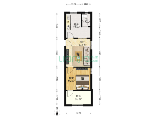 南柴宿舍北区 1室1厅1卫 49平方
