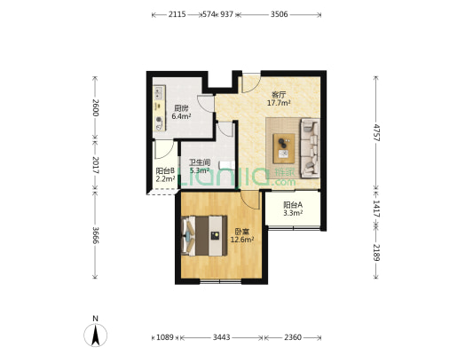 滨浦新苑五村 1室1厅1卫 62平方
