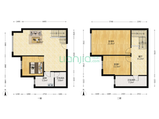 华运大厦 3室2厅2卫 152平方