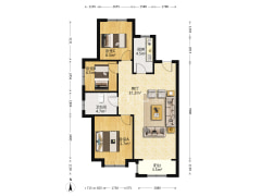 南北通透三居  高楼层  采光好 全明格局 小区绿化高-涿州香邑溪谷悦都小区户型图