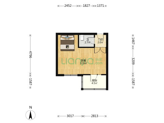 工厂街 1室0厅1卫 39平方