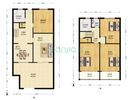 柏庄小区 3室2厅2卫 158平方