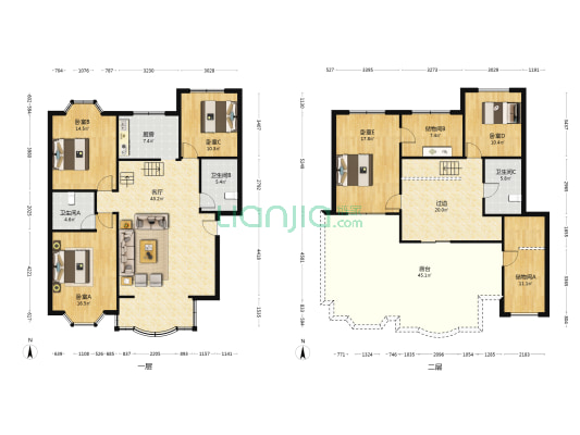 城西路 5室1厅3卫 122平方