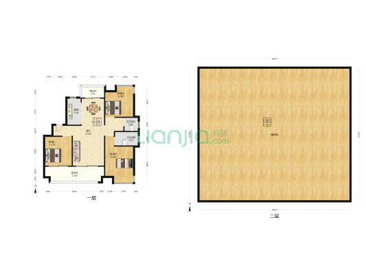双清院子南区 3室1厅2卫 124平方
