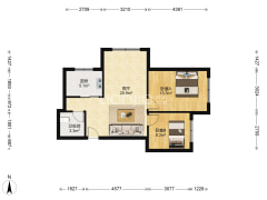 牛津花园    精装修两居室    随时看房-涿州鹏渤印象城牛津花园户型图