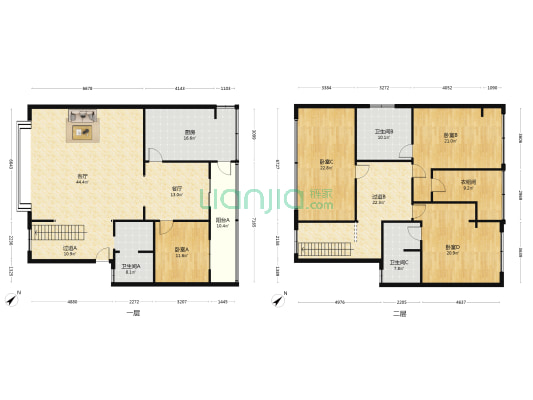 凤溪大道中段85号 4室2厅3卫 261平方