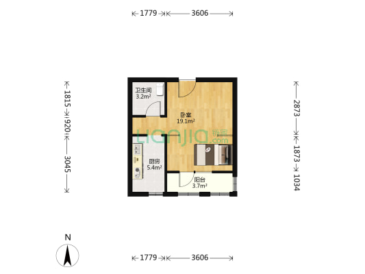 天和丽园 1室0厅1卫 49平方