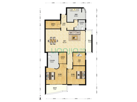 巴洛克宫廷 3室1厅2卫 181平方