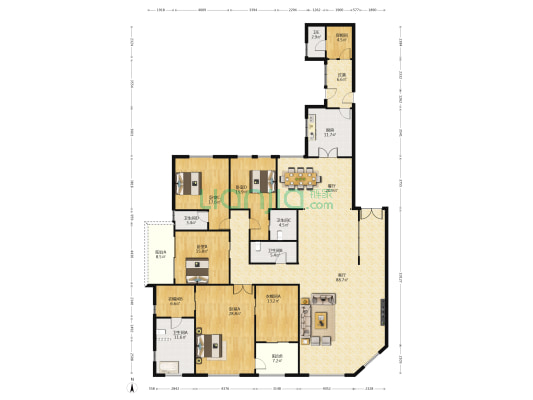 华润外滩九里 4室2厅5卫 366平方