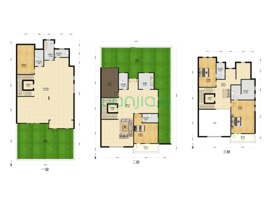 林语山墅 3室2厅6卫 464平方