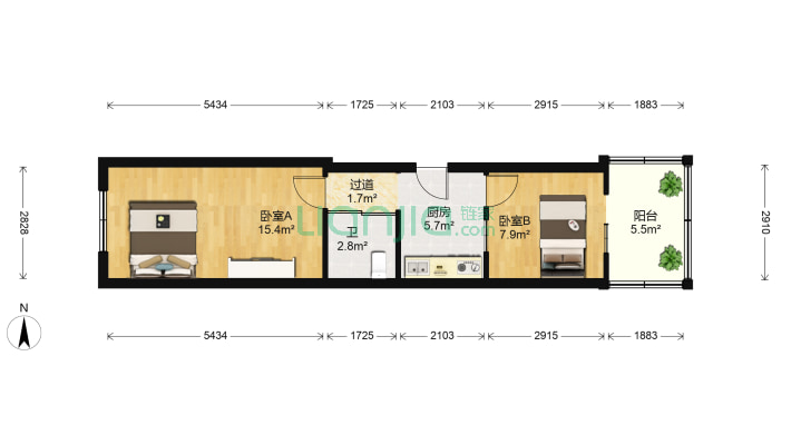 新开街二手房实景图