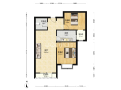 香邑溪谷 南向两居 中高楼层 满二-涿州香邑溪谷户型图
