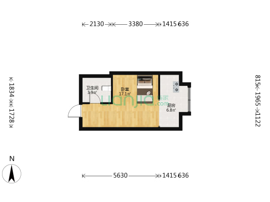 前进花园 1室0厅1卫 43平方