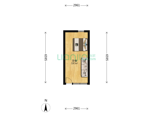 老墙根街平房 1室0厅0卫 28平方
