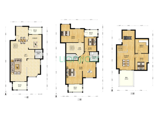 枫丹白露 5室1厅3卫 216平方