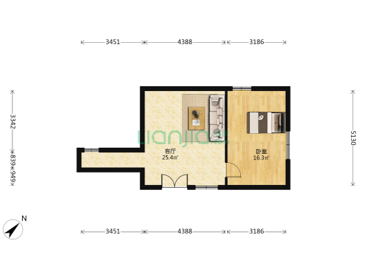 伦教羊额单家 1室1厅0卫 117平方