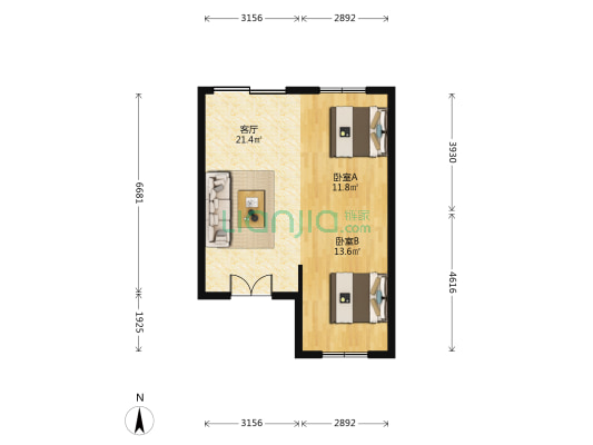 盘龙古肆·巢立方 2室1厅0卫 54平方