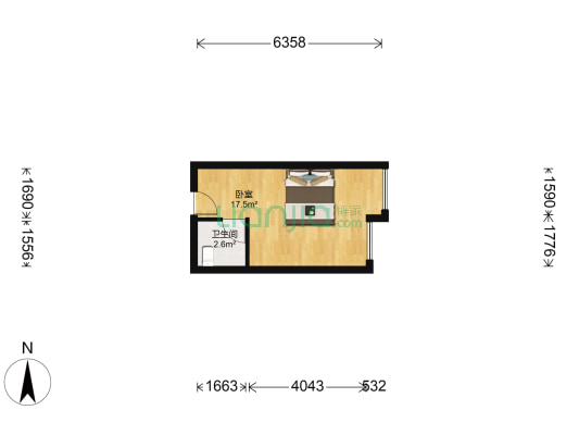 加州印象 1室0厅1卫 31平方