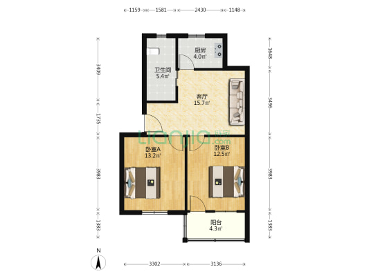 九欲堂 2室1厅1卫 67平方