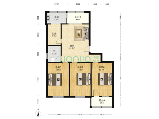 群英路10号院 3室1厅1卫 101平方