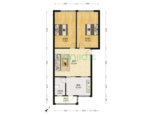 襄阳市五金交电仓库家属院 2室1厅1卫 102平方