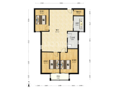 鸿盛凯旋门 3室1厅 南 东-涿州鸿盛凯旋门户型图