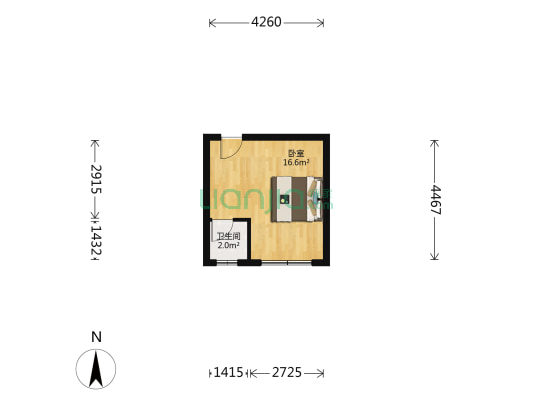 金马大厦 1室0厅1卫 31平方