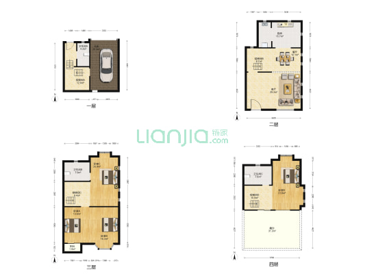 米兰阳光 4室2厅3卫 226平方