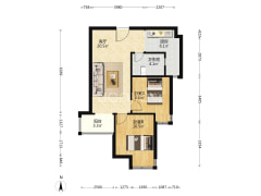 出售 天伦湾一期 南向 经典小两居-涿州天伦湾一期户型图