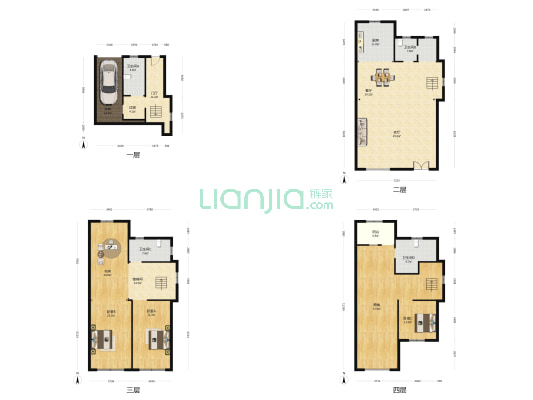 桃花源别墅 4室2厅4卫 288平方