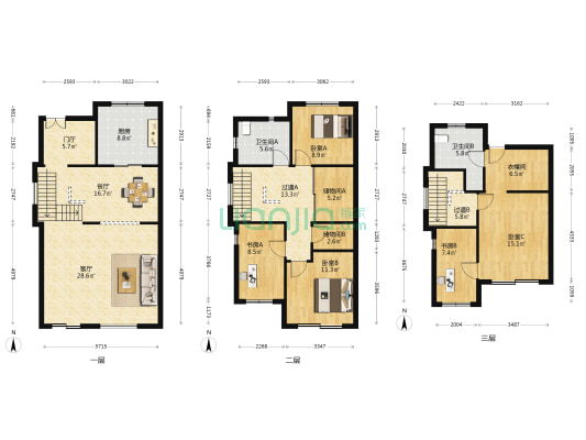 金兰雅墅 5室2厅2卫 188平方