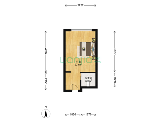 物联创智谷 1室0厅1卫 40平方