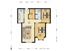 开发区  惠友钻石广场  全南两居室 有装修-涿州钻石广场户型图