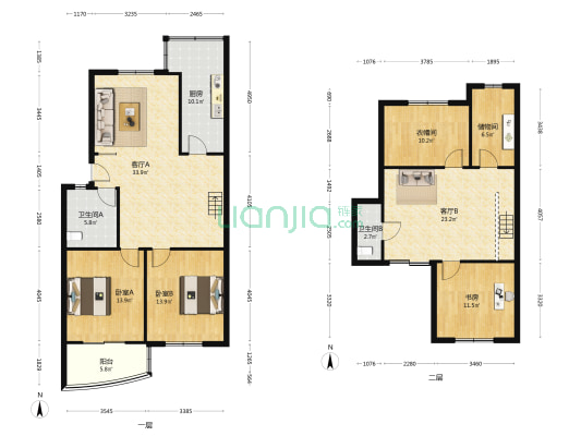 怡园小区 3室2厅2卫 142平方