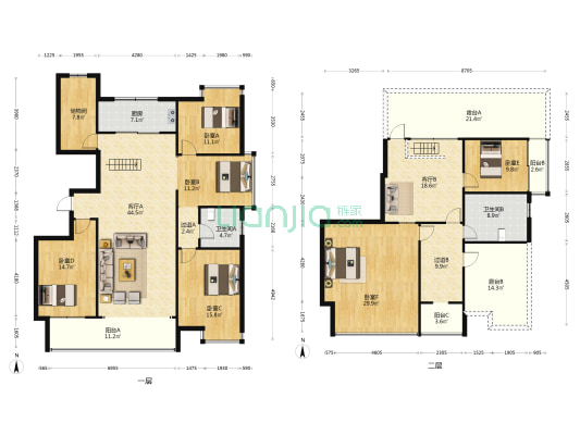 新富锦光公寓1 6室2厅2卫 274平方