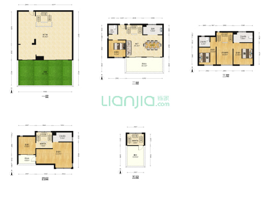 力迅榕墅里 6室1厅4卫 142平方