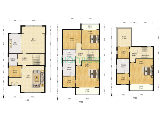 沛绿园水岸别墅 6室2厅4卫 294平方
