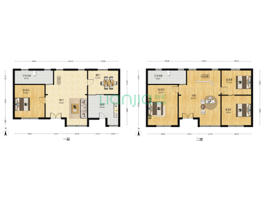 碧霞小区三区 5室2厅2卫 297平方