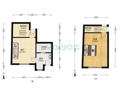前石子街散盘 1室1厅1卫 39平方