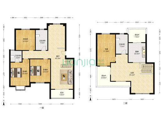 天和人家 3室1厅3卫 198平方