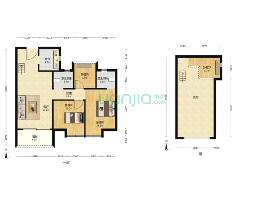 周南学府 4室1厅2卫 119平方