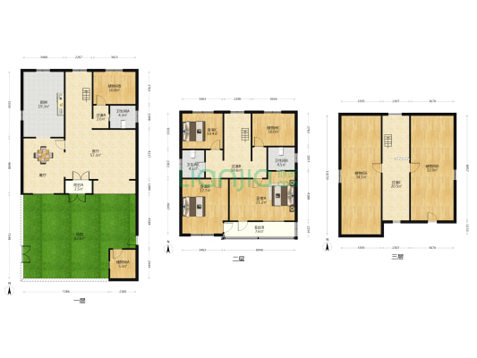 吴新小区 3室1厅3卫 217平方