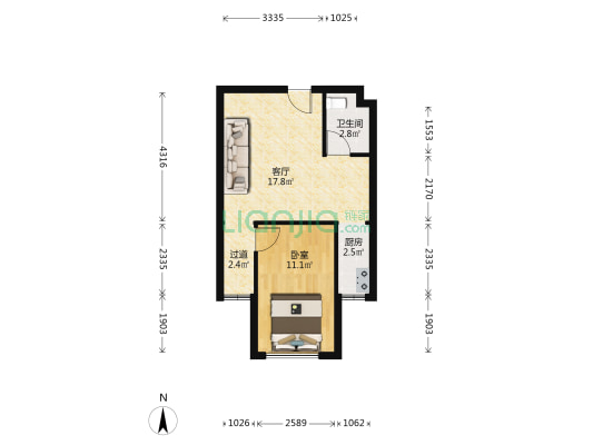 顺雅名筑 1室1厅1卫 40平方