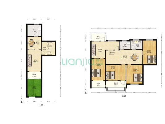仰圣小区 4室4厅2卫 120平方