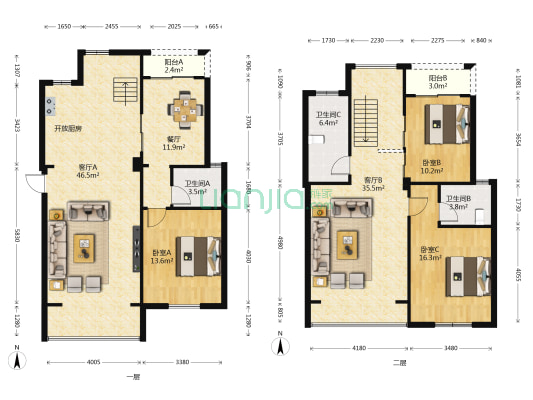 遠弘花園 3室3厅3卫 189平方