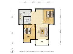 金品时代 2室2厅 南-涿州金品时代户型图