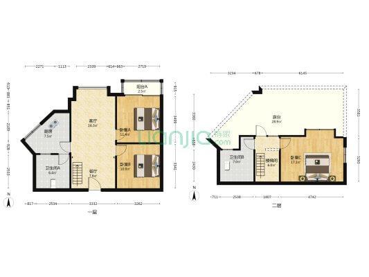 岷江西路一段118号附1号 3室2厅2卫 118平方