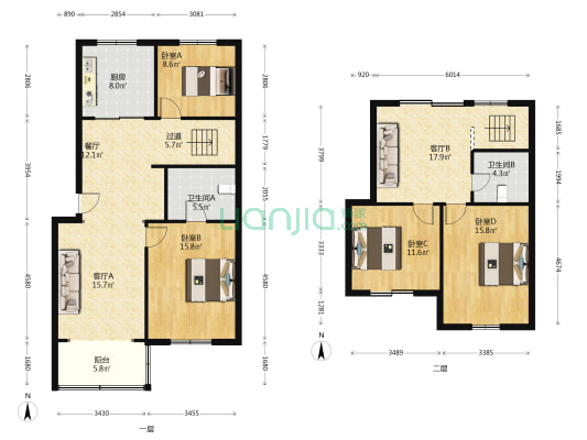 东方雅苑 4室3厅2卫 147平方