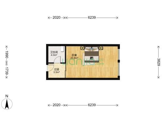 寿光圣达公馆 1室0厅1卫 43平方