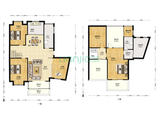 浅水湾城市花园南区 4室1厅4卫 173平方